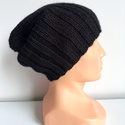 LAURIN – czapka zimowa beanie 100% alpaka 8903 Czarny