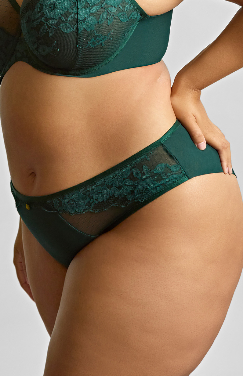 Figi Sculptresse by Panache JOSEPHINE 10852A High Leg Brief Forest Green