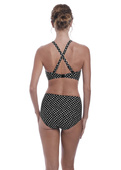 Biustonosz kąpielowy Fantasie Swim SANTA MONICA FS6722BLI Uw Plunge Bikini Top Black & White