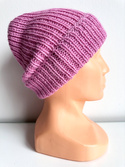 KIARA Turn-Up Alpaca Beanie 100% Alpaca 3720 Średni Róż