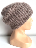AUREA – ręcznie robiona ciepła czapka beanie baby merino + moher i jedwab damska/dziecięca 17/41 Beż