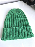 HELLI – czapka merino wywijana 100% Baby Merino 31 jaskrawozielony