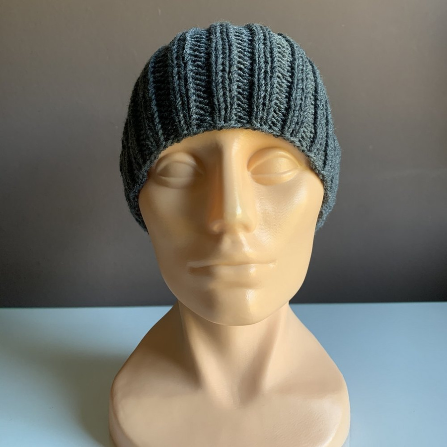 HELLI – czapka beanie z wełny baby merino 20 Ciemny szary zimowa unisex