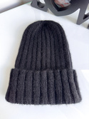 MARLA Turn-Up Cashmere Beanie 100% 516 Nero