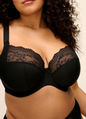 Biustonosz Elomi LUCIE EL4490JET Uw Plunge Bra - Stretch Jet
