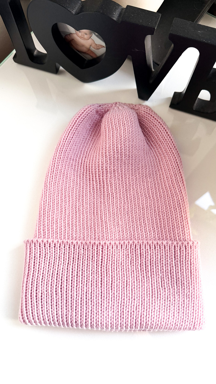 VARELLA Baby Merino Wool Beanie 54 Powder Pink
