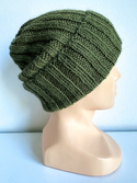 LAURIN Turn-Up Beanie 100% Alpaca 7895 Dark Green