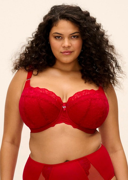 Biustonosz Elomi BRIANNA EL8081HAD Uw Padded Half Cup Bra Haute Red