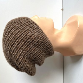 KIARA Beanie-Mütze aus 100% Alpaka 607 Braun