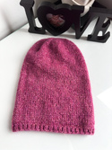 CHMURKA Handmade Women's Alpaca Beanie 14 Wrzos różowy